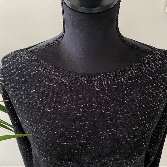 OXXO Black And Silver Long Sleeve Jumper size M - Picture 3 of 6